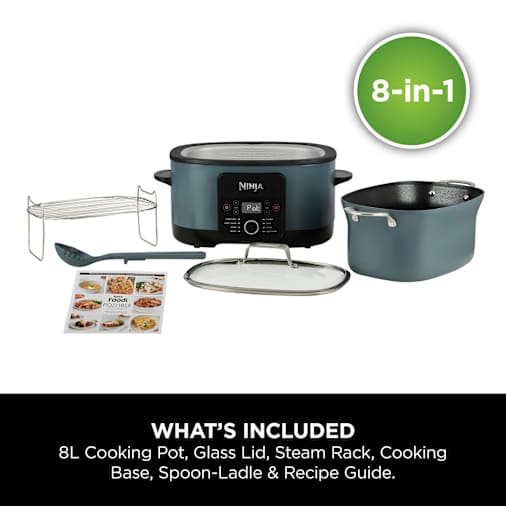 Ninja Foodi PossibleCooker 8-in-1 Multi-Cooker & Slow Cooker - Sea Salt Grey/Blue, MC1001UK, photo 2