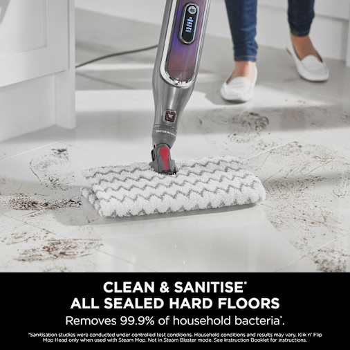 Shark Klik n' Flip Automatic Steam Mop - Metallic Bordeaux/Steel Grey, S6003UK, photo 2