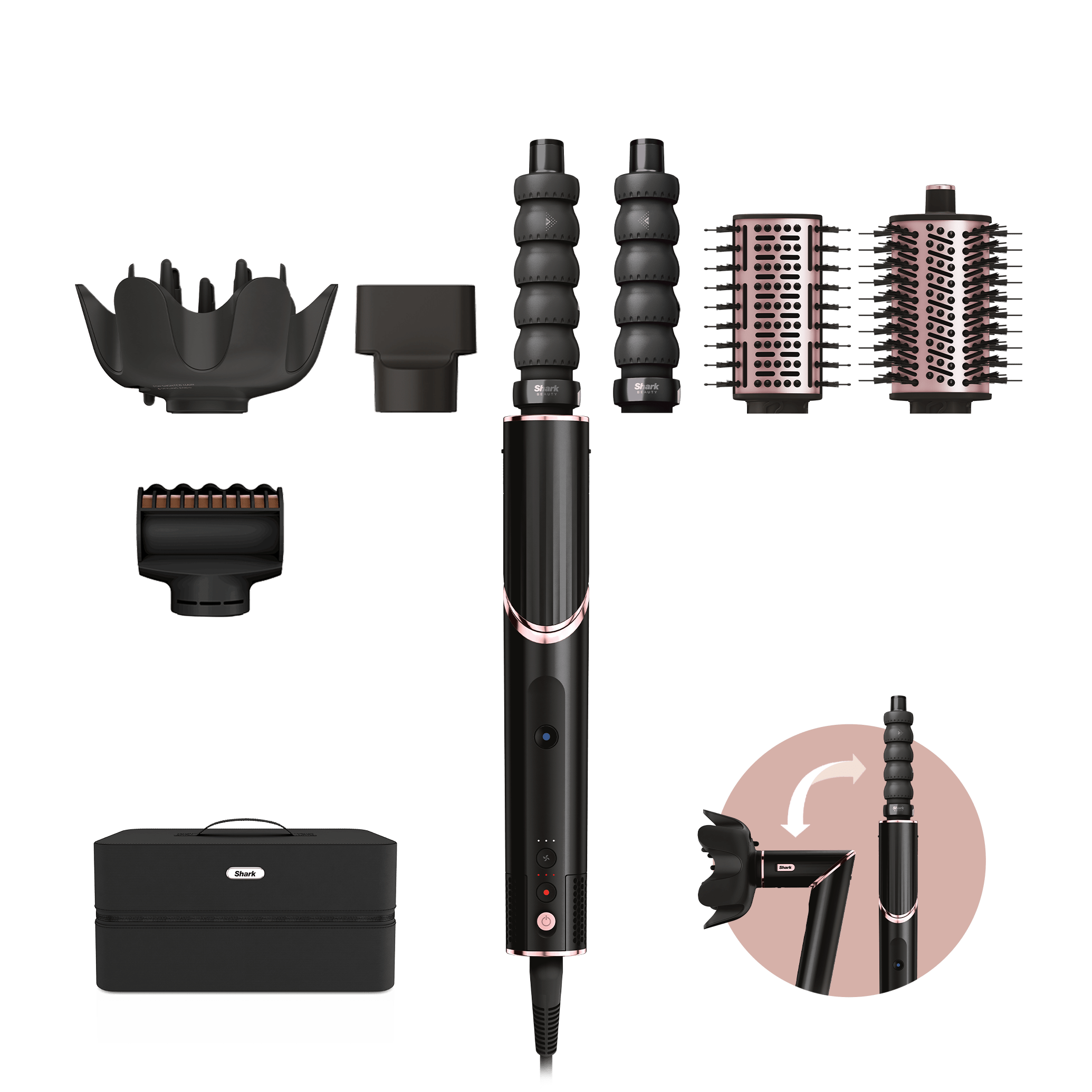 Shark FlexStyle 5-in-1 Air Styler & Hair Dryer with Storage Case - Black