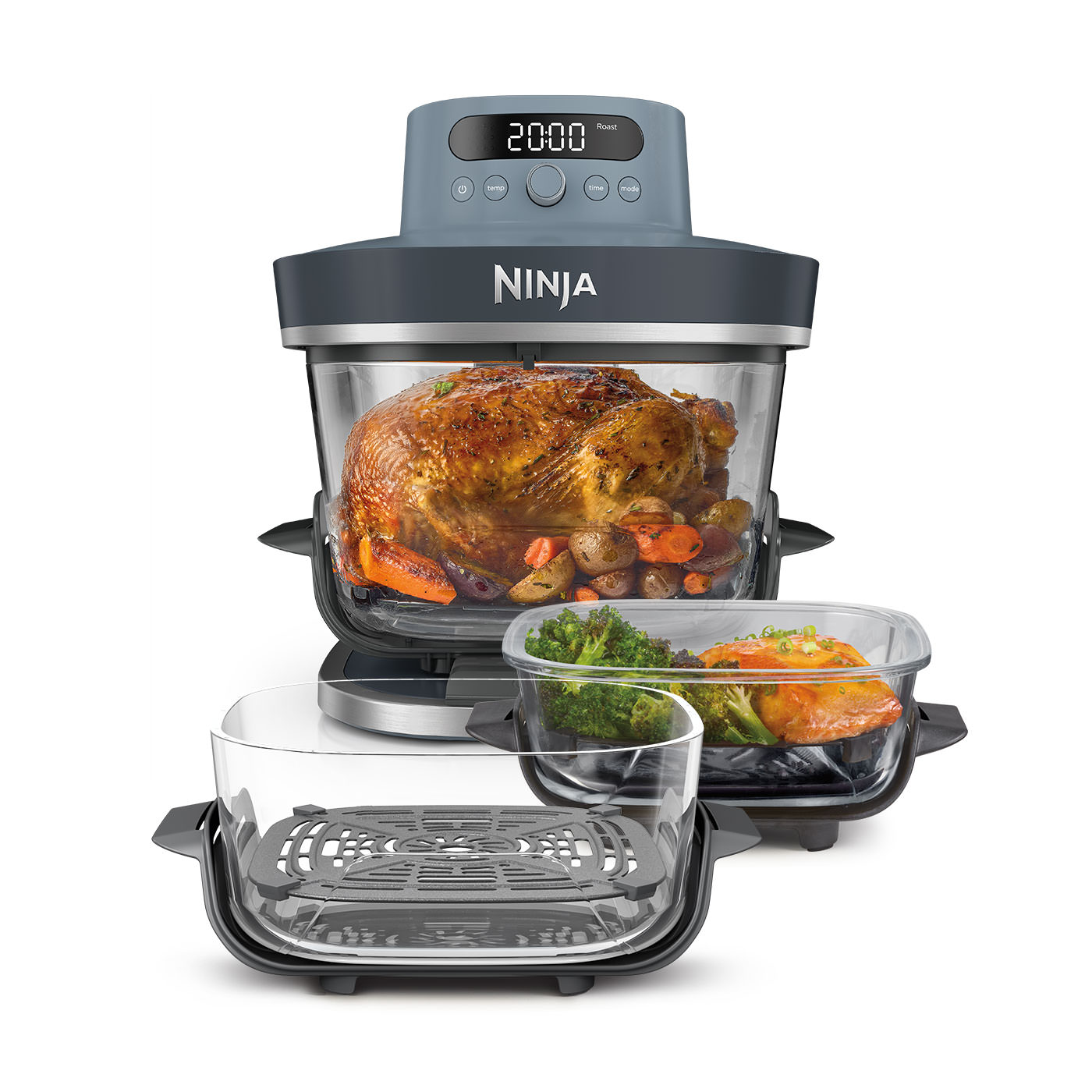 Freidora de aire de cristal XL Ninja CRISPi PRO (Pack ahorro 3 recipientes) | AS101EUCYB1ES | de SharkNinja