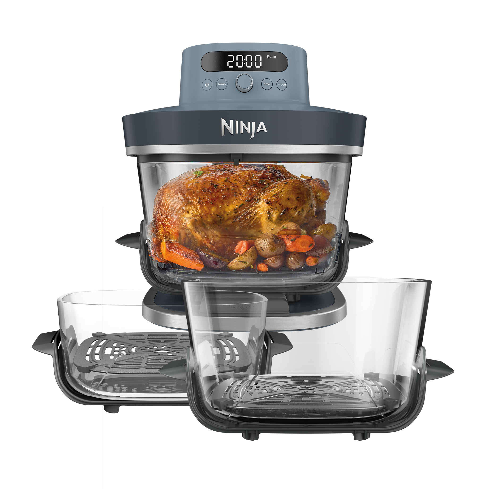 Freidora de aire de cristal XL Ninja CRISPi PRO (Pack ahorro 4 recipientes) | AS101EUCYB2ES | de SharkNinja