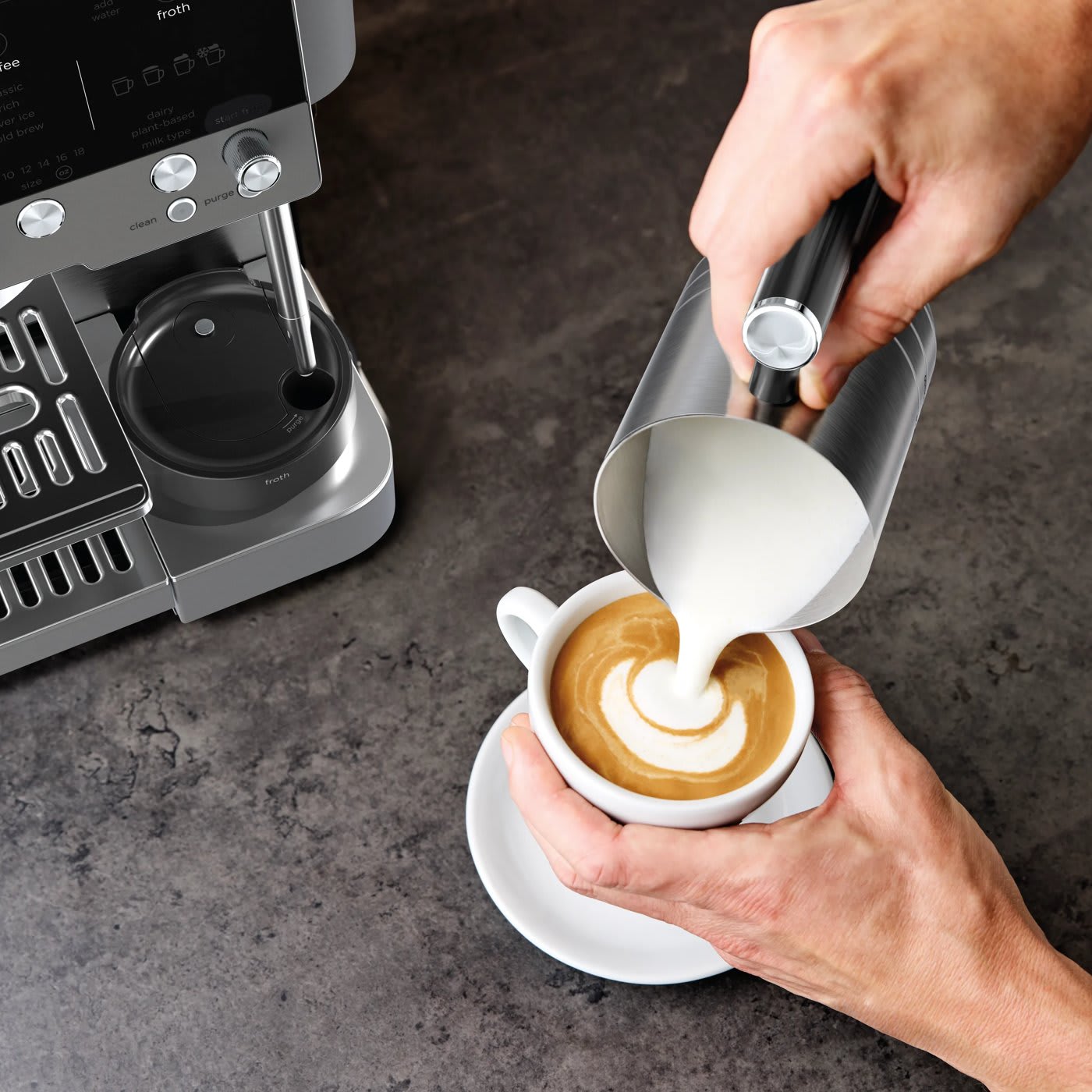 Freihändige Milchschaum-Voreinstellungen