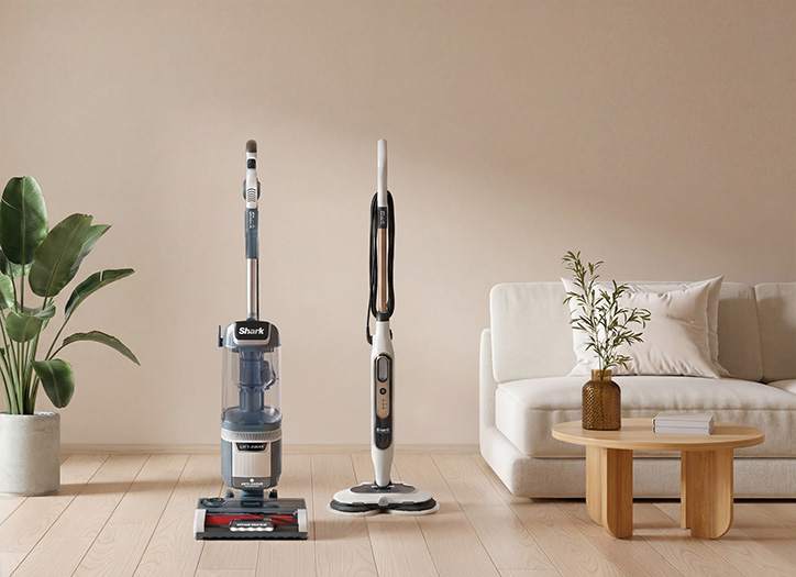 Upright Vacuum and Steam Mop