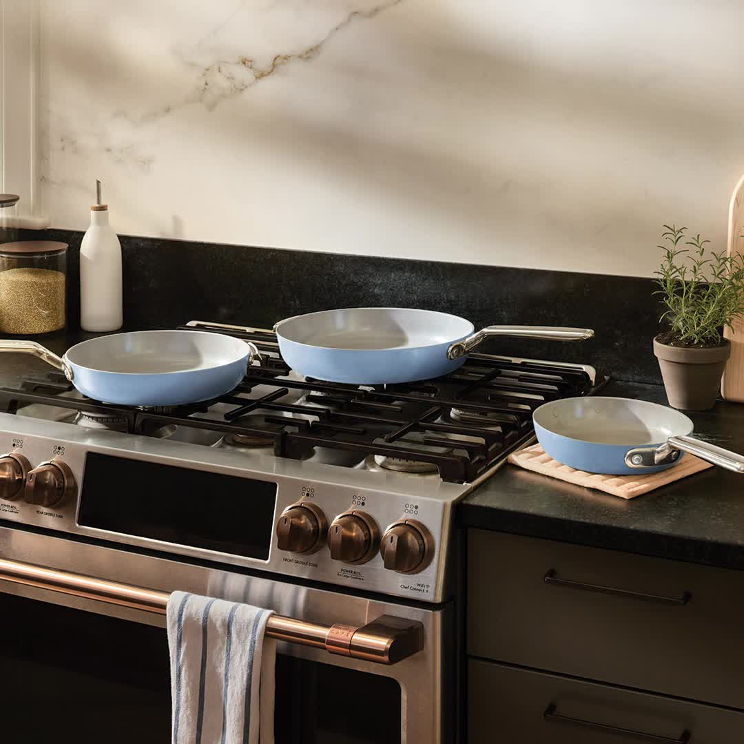 Ninja NeverQuit™ 3-Piece Ceramic Frying Pan Set in Iceland Blue