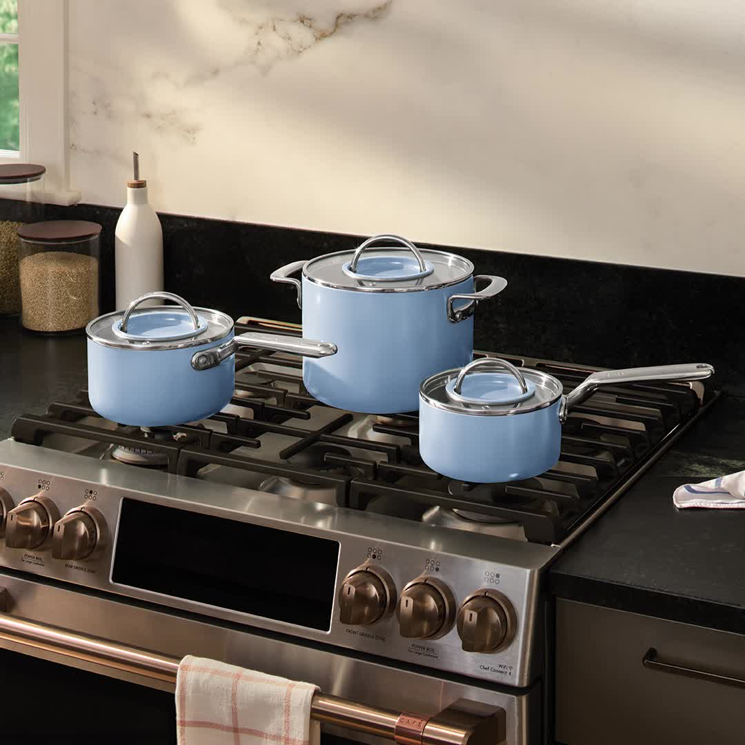 Ninja NeverQuit™ 6-Piece Ceramic Saucepan Cookware Set in Bone