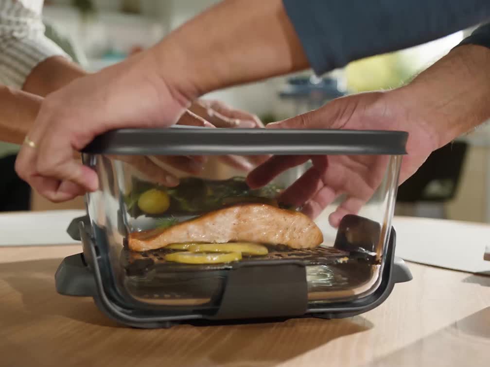 Ninja Crispi® DualZone™ Glass Countertop Air Fryer in CyberSpace