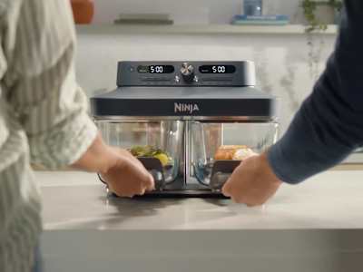 Ninja Crispi® DualZone™ Glass Countertop Air Fryer in Rose Quartz