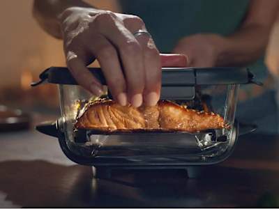 Ninja Crispi™ 4-in-1 Lavender Glass Air Fryer 4 QT & (2) 6 Cup Containers