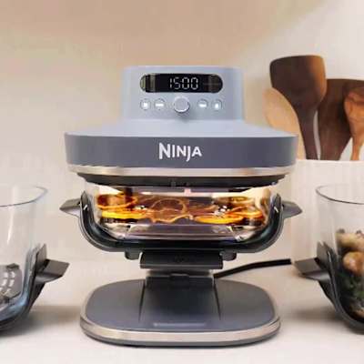 Ninja Crispi® Pro 6-in-1 Countertop Glass Air Fryer, Bone